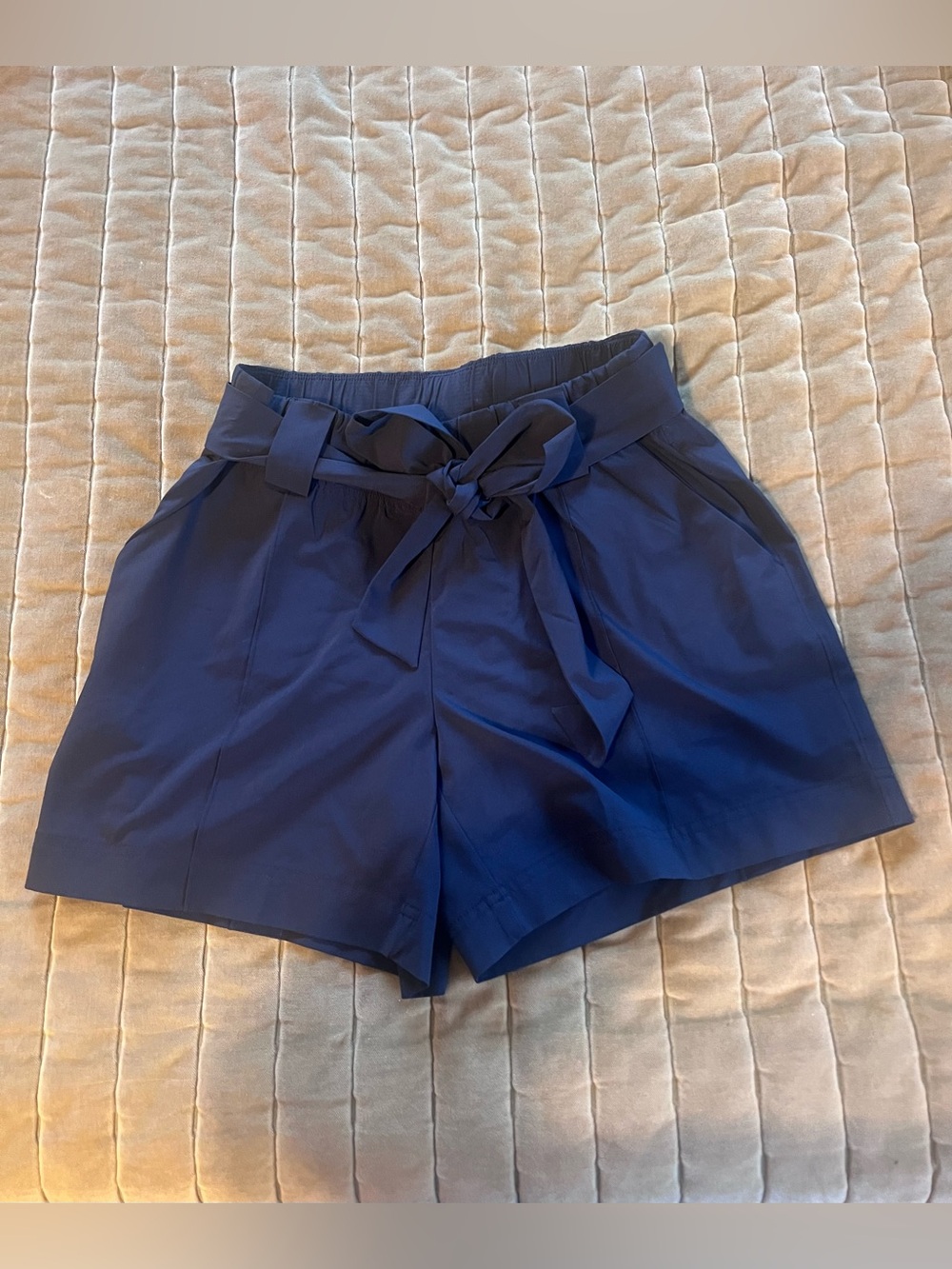 Athleta Navy High-Waist Skyline Shorts
